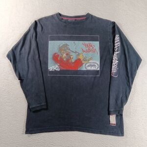 Vintage 90s Ecko Unltd Shirt Mens XL Black Visual Assassin Graffiti Thrashed